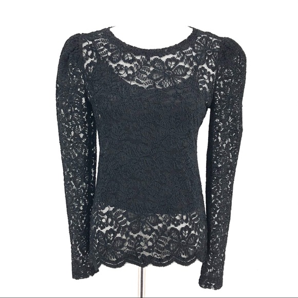INC International Concepts Tops - INC International Concepts Floral Lace Long Sleeve